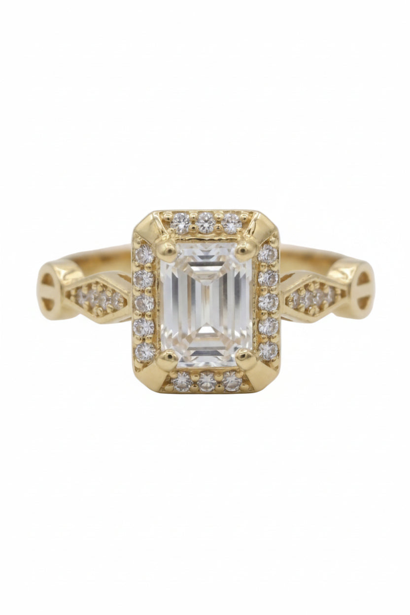 Dikdörtgen Özel Tasarım Yüzük Beryl | Viona Jewels
